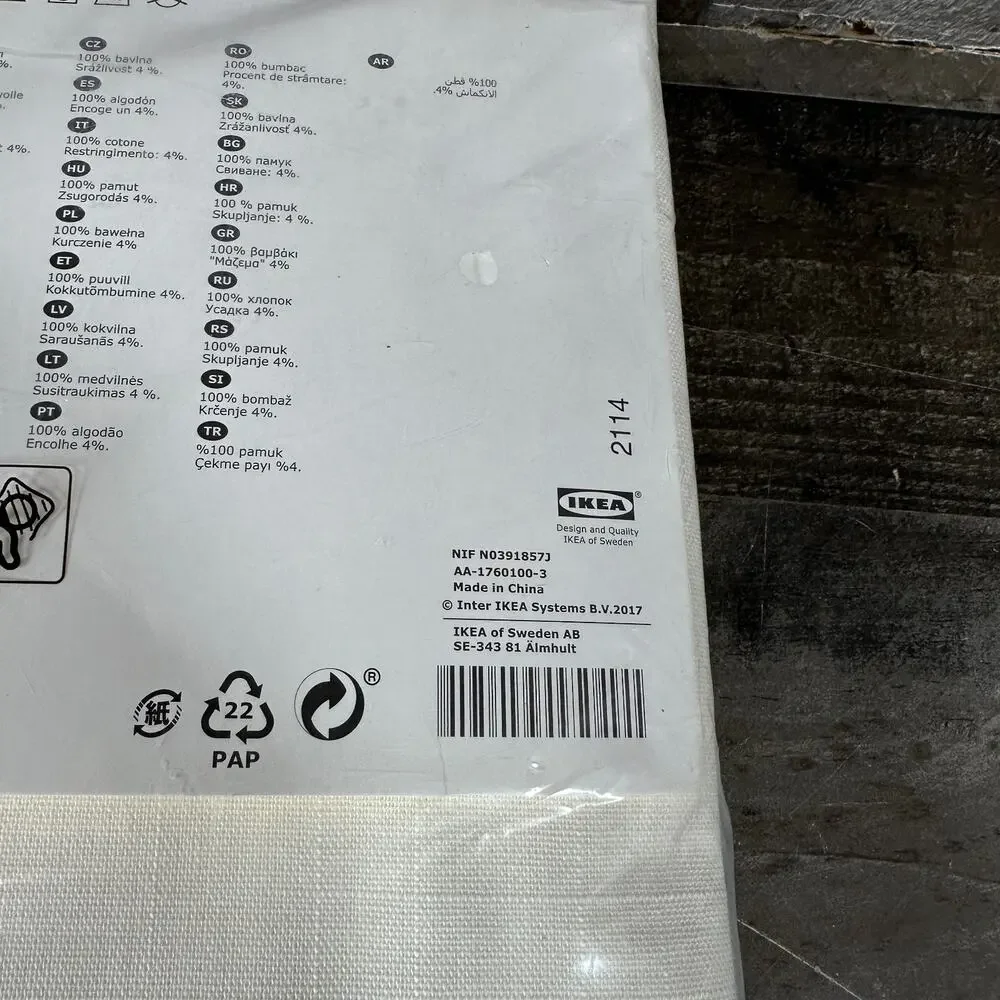 IKEA RITVA WHITE‎ PAIR CURTAINS [2 PANELS] 57